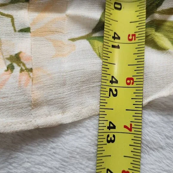 New S Farm Rio x Anthropologie v-neck floral chiffon maxi dress